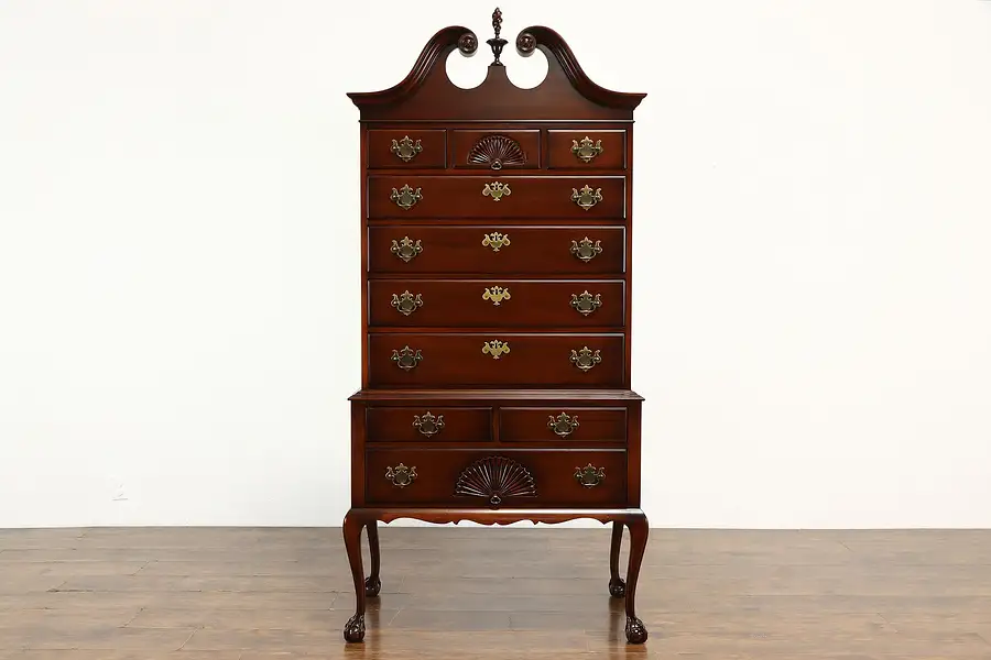 Main image of Georgian Traditional Vintage Mahogany Highboy Tall Chest on Chest, Kindel