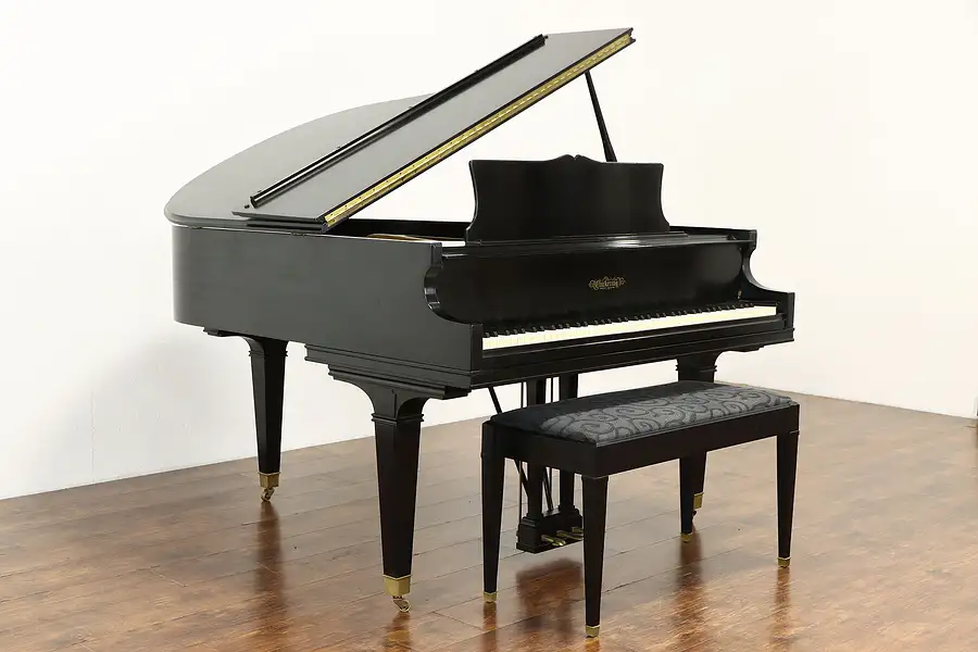 Main image of Chickering 1972 Vintage 5' Satin Ebony Grand Piano & Bench