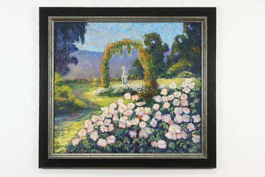 Main image of The Garden Angel Original Oil Painting 2010 Philippe Mathieu 43 1/2"