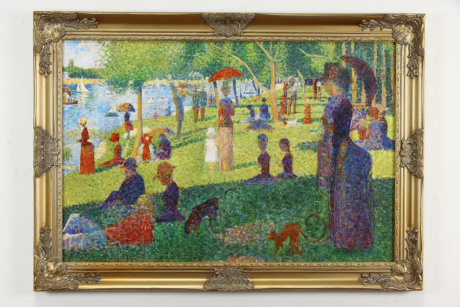 Main image of Giclee Print on Canvas Sunday Afternoon on La Grande Jatte, Seurat 41"