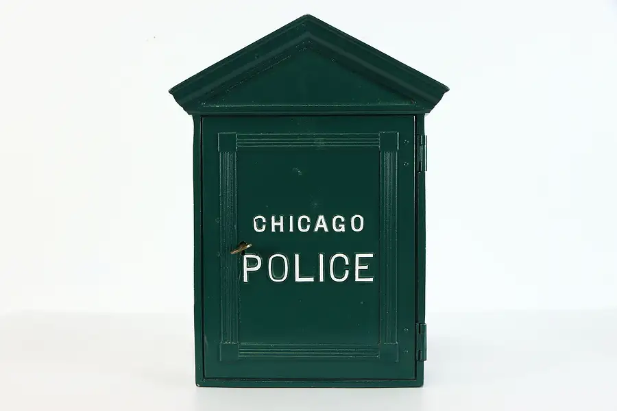 Main image of Authentic Chicago Antique Salvage Police Call Box, Refurbished