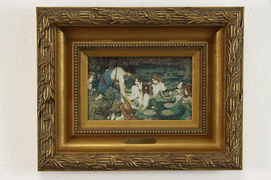 Main image of Hylas & Water Nymphs Varnished Print after Waterhouse 18 1/2"