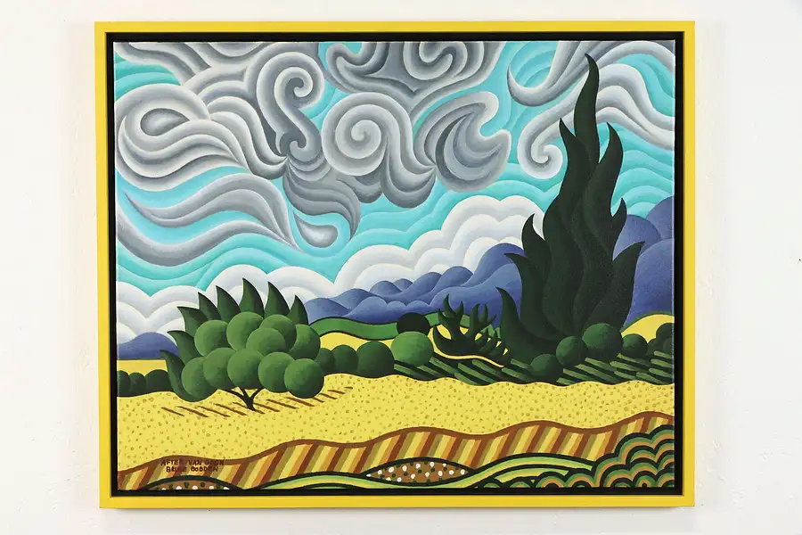 Main image of After Van Gogh, Wheat Fields with Cypresses Print, Bruce Bodden 32"