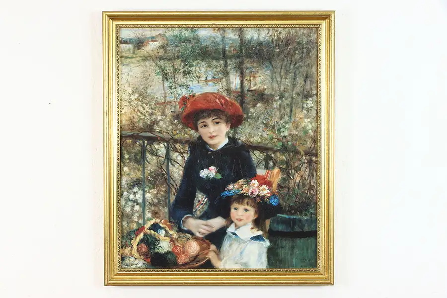 Main image of Two Sisters On the Terrace, Gold Framed Print after Renoir 25"