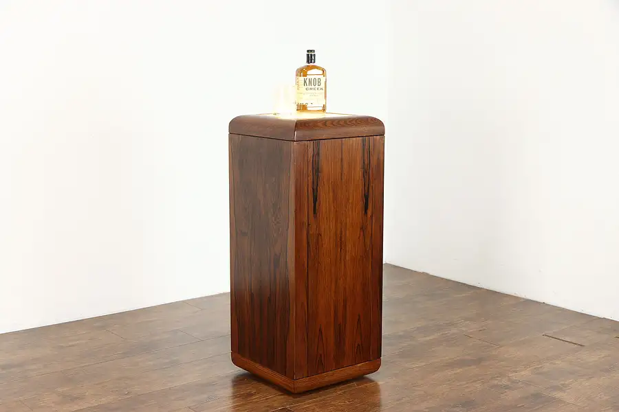 Main image of Midcentury Modern Vintage Rosewood Lighted Sculpture Pedestal, Bar Dunbar