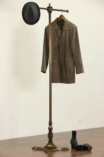 Main image of Bronze Finish Iron 1890 Antique Coat Tree or Costumer