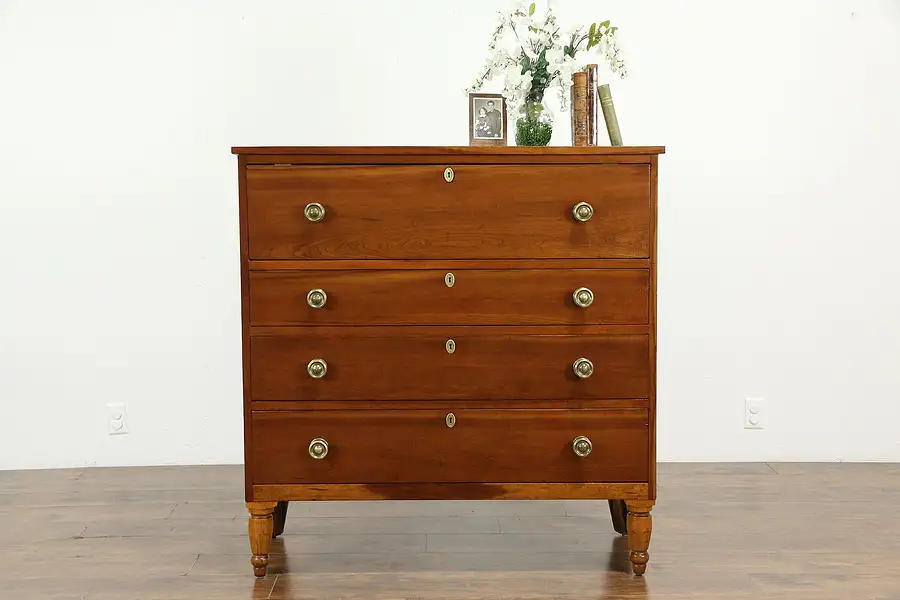 Main image of Sheraton Antique 1825 Cherry Chest or Dresser