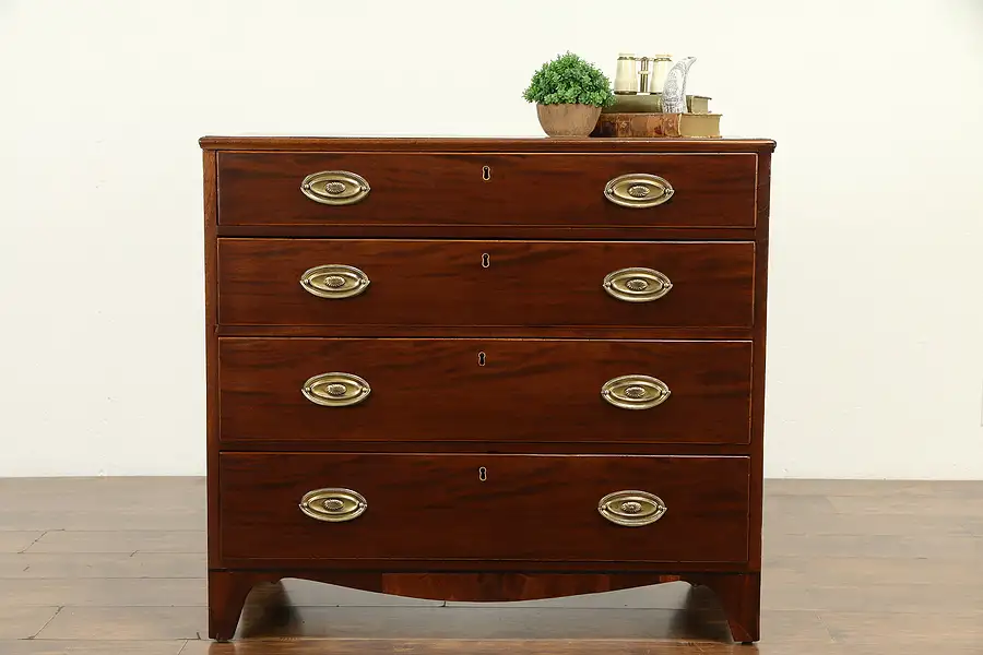 Main image of English Georgian Antique 1830's Mahogany Small Chest or Dresser