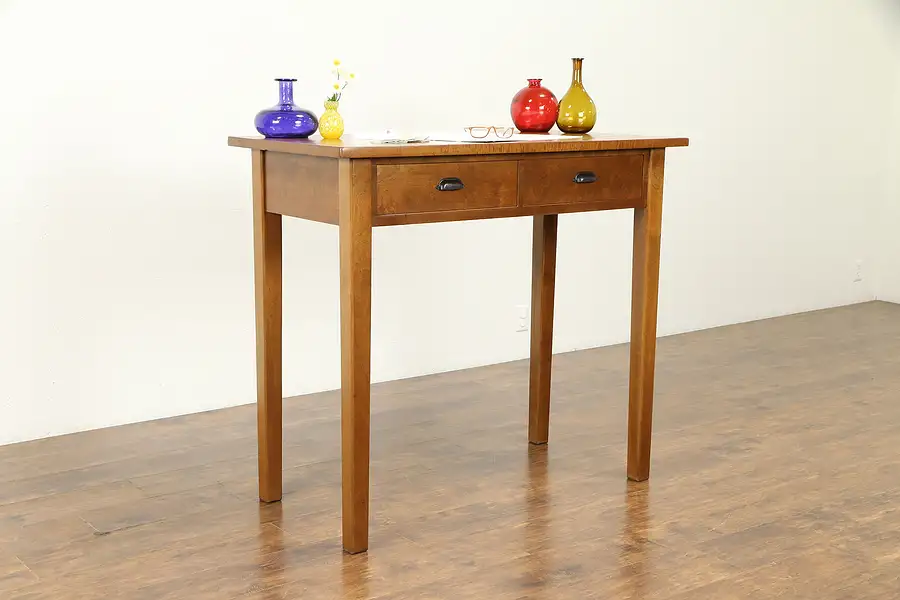 Main image of Stand Up Desk, Antique Wine & Cheese Tasting Table or Island, Curly Maple