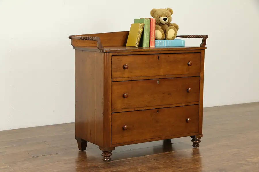 Main image of Cherry Antique Chest or Dresser, Towel Bars