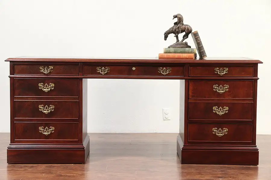 Main image of Traditional Mahogany Credenza, Lateral File, Computer Desk, Sligh