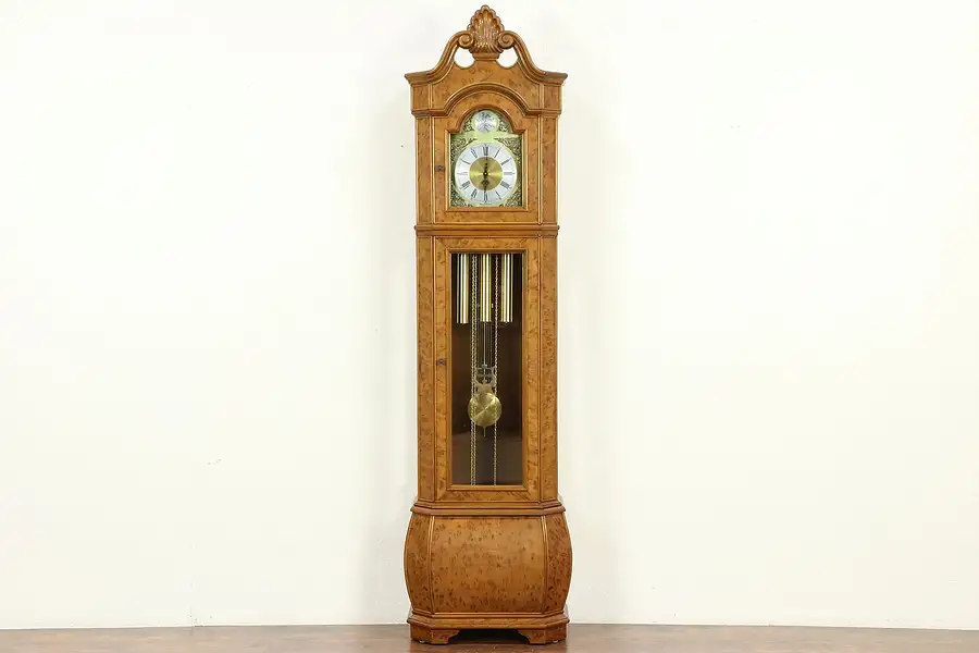 Main image of Grandfather Tall Case Vintage Clock, Westminster Chime, Hermle