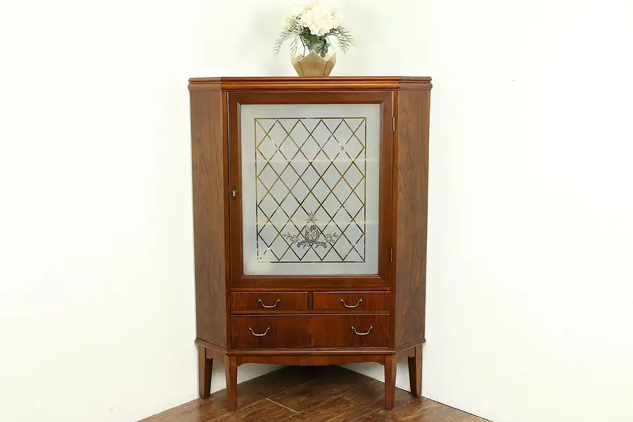 Main image of Midcentury Modern Vintage Rosewood Scandinavian Corner Cabinet