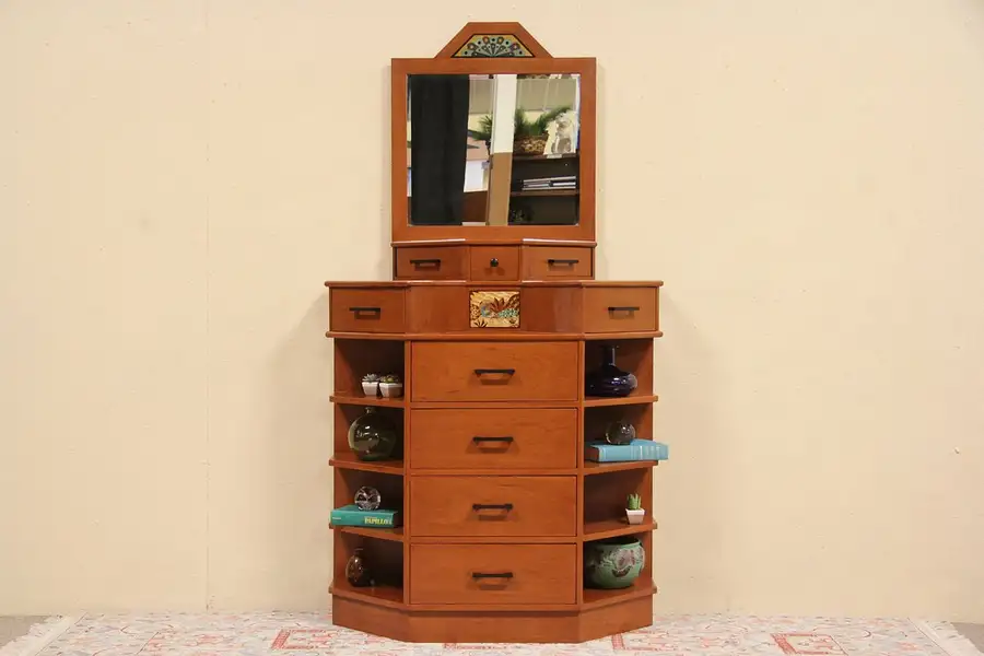 Main image of Artisan Made Cherry & Peacock Display Cabinet & Chest, Bruce Bodden