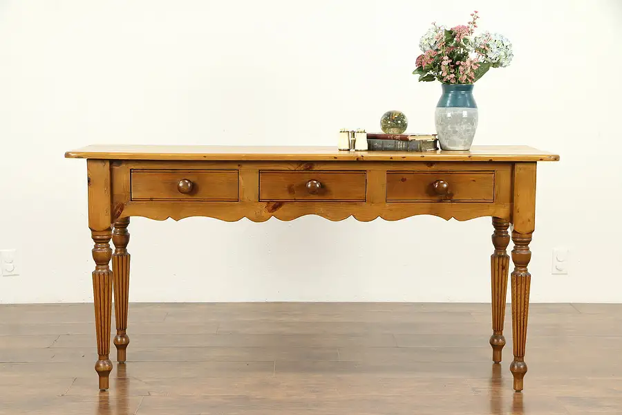 Main image of Traditional Country Pine Hall Console or Sofa Table