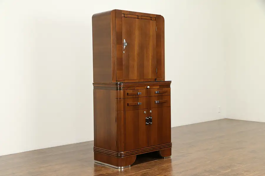 Main image of Physician Art Deco 1940 Vintage Doctor Medical or Bath Cabinet, Hamilton