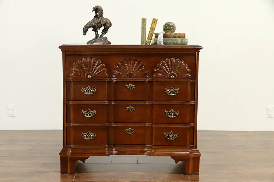 Main image of Traditional Georgian Vintage Block Front Hall or Linen Chest, Stanley