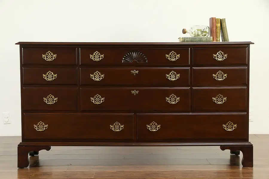 Main image of Traditional Cherry Vintage Chest or Wide Dresser, Harden