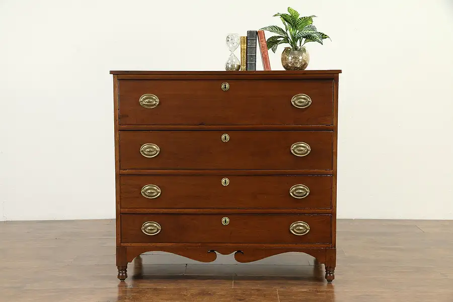 Main image of Sheraton to Empire Antique 1830 Walnut Chest or Dresser, Ohio