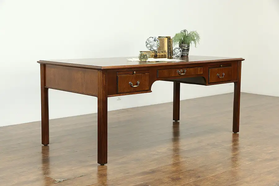 Main image of Traditional Vintage Walnut Library or Office Desk Joffco IN