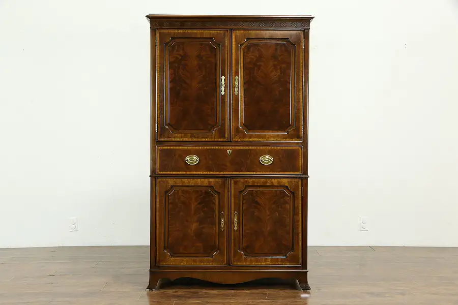 Main image of Drexel 18th Century Vintage Armoire or Bar Cabinet, 1986