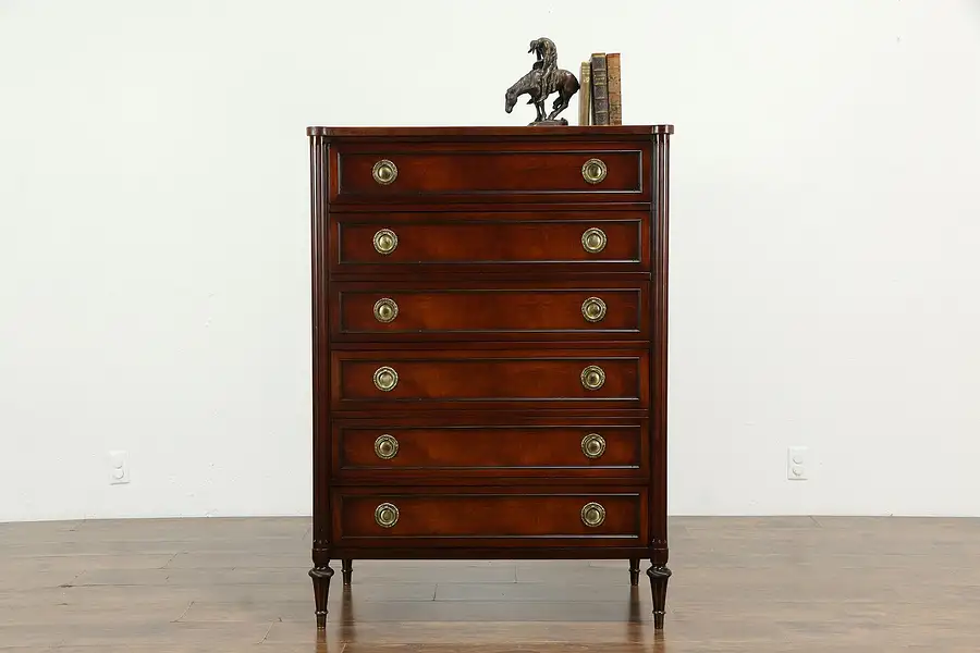 Main image of Regency Design Vintage Mahogany Dresser or Tall Chest, Irwin