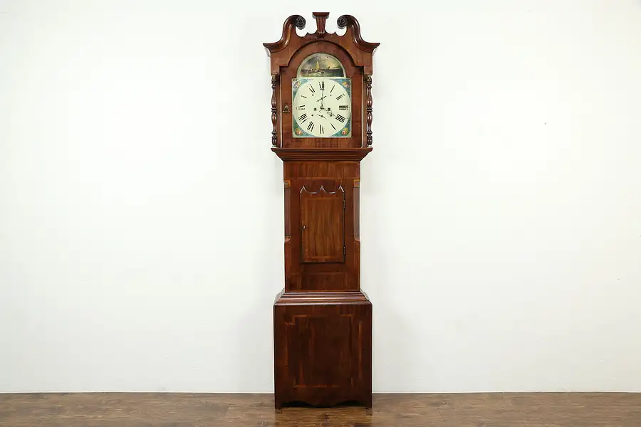 Main image of Georgian Mahogany 1820 Antique Grandfather or Tall Case Clock