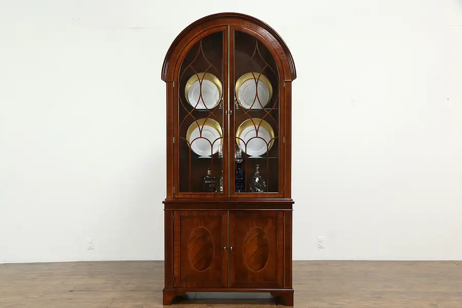 Main image of Baker Charleston Collection Vintage Mahogany China Cabinet or Bookcase