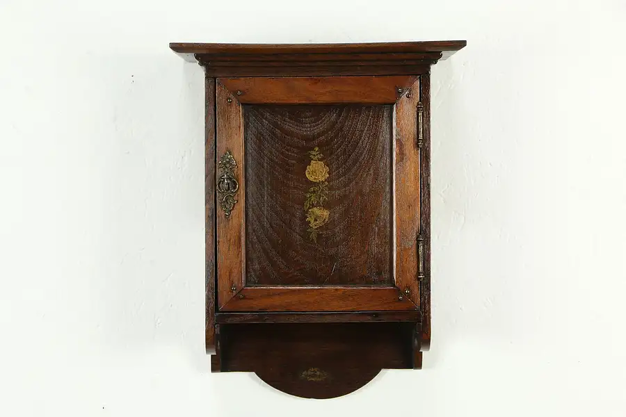 Main image of Victorian Antique Walnut Hanging Cupboard or Medicine Chest