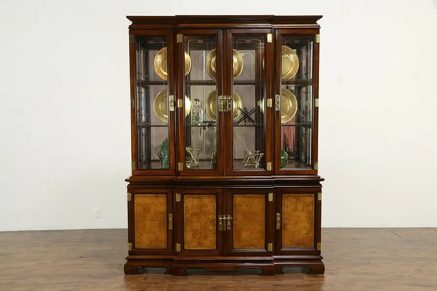 Main image of Chinese Style Lighted Vintage China Display Cabinet, Universal