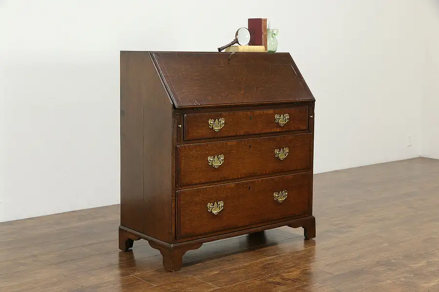 Main image of Traditional Georgian Design Antique Oak English Secretary Desk