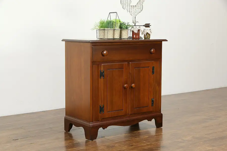 Main image of Cherry Vintage Bar or Bath Cabinet, Sideboard signed Heywood Wakefield