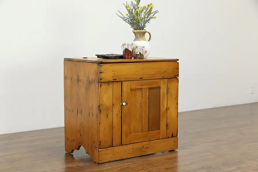 Main image of Country Pine Antique Farmhouse Kitchen Pantry Dry Sink