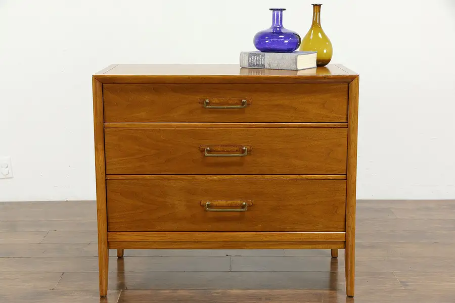 Main image of Midcentury Modern 1960 Vintage Walnut Chest, Meridian by Drexel