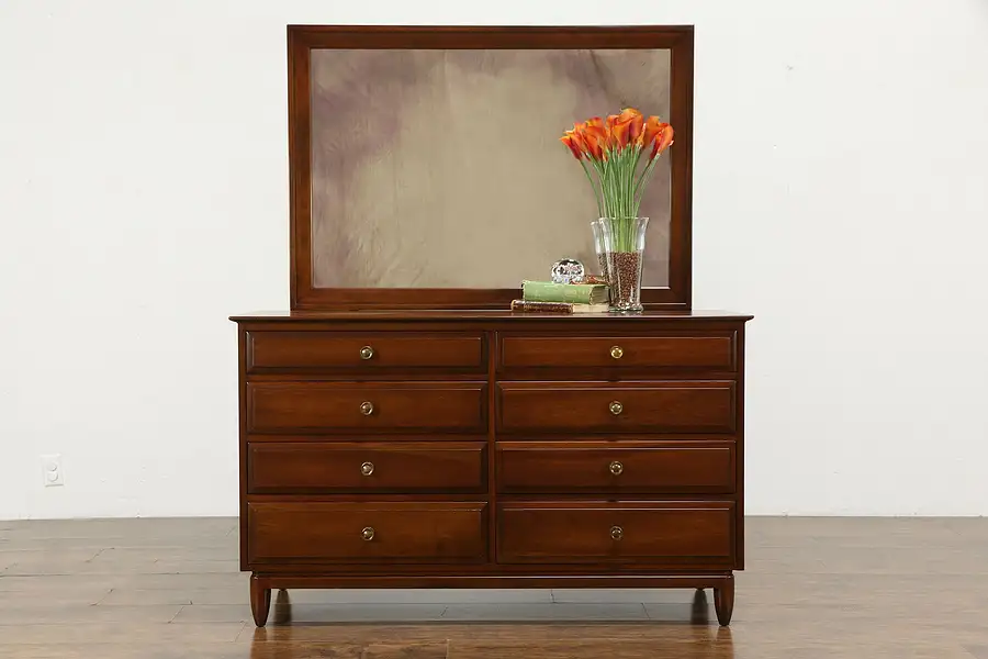 Main image of Midcentury Modern 1960 Vintage Cherry Chest or Dresser, Willett