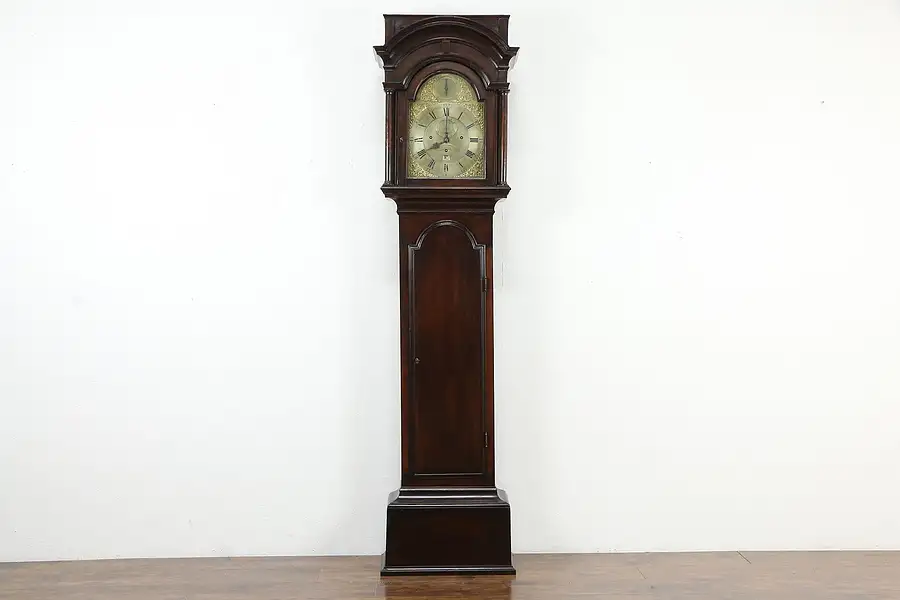 Main image of Georgian Antique 1760 Tall Case Clock, Musical Minuett Bells Storr London