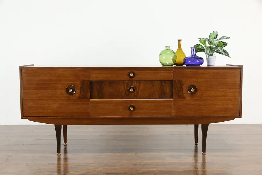 Main image of Teak Midcentury Modern 1960 Vintage Credenza, Sideboard or TV Console