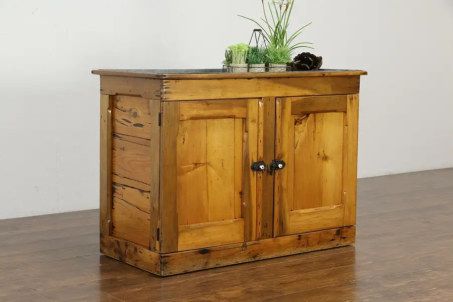 Main image of Country Pine Antique Farmhouse Kitchen Pantry Primitive Dry Sink