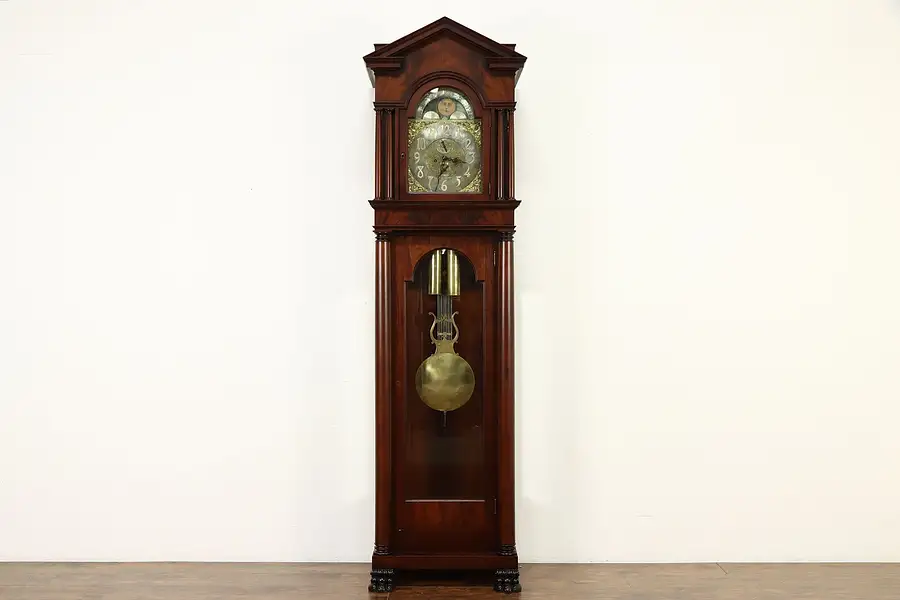 Main image of Empire Antique Mahogany Tall Case Grandfather Clock, Elite Germany