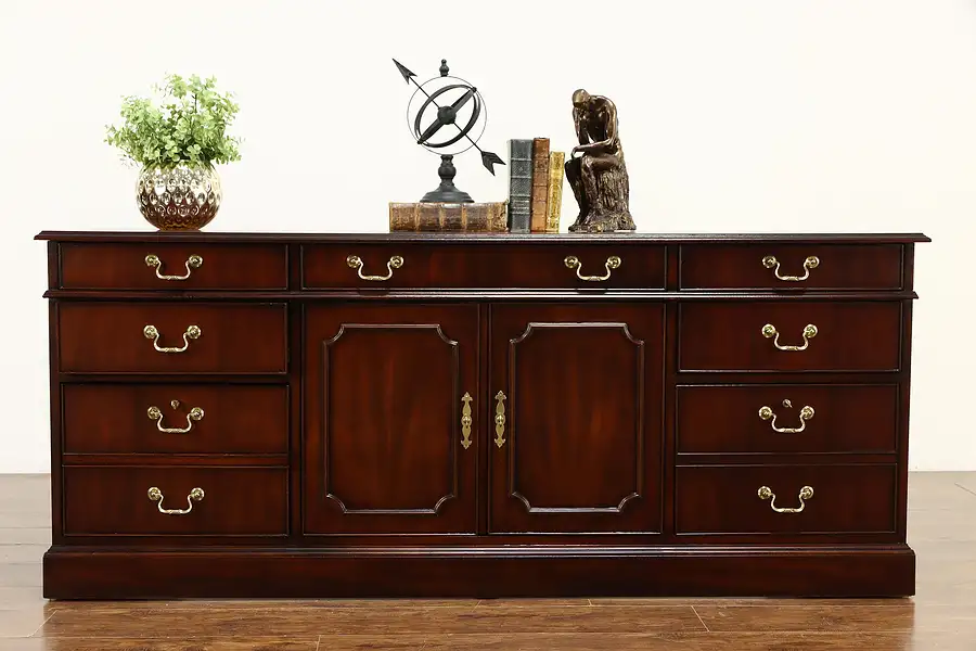 Main image of Mahogany Vintage Credenza & Lateral File Cabinet, National Mt. Airy