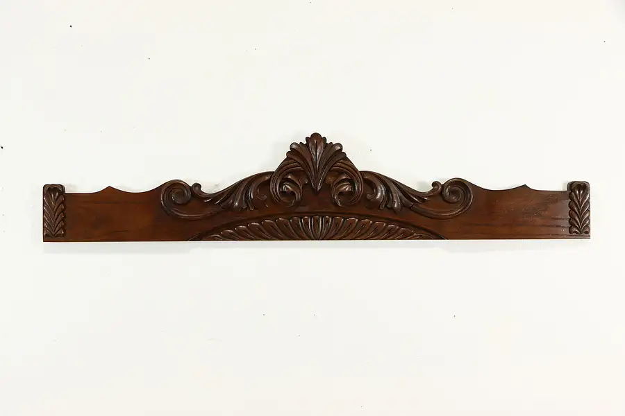 Main image of Carved Oak Antique Architectural Salvage Crest Fragment