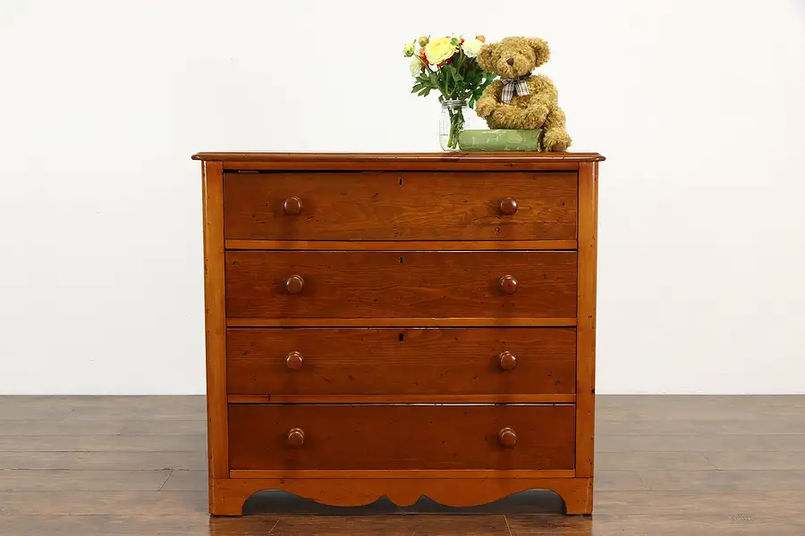 Main image of Victorian Country Pine Antique Farmhouse Chest or Dresser