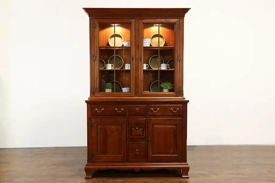 Main image of Traditional Cherry Vintage China Curio Cabinet, Bob Timberlake Lexington