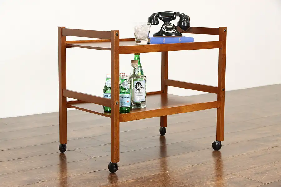 Main image of Midcentury Modern Design Teak Bar or Tea Cart, Brdr. Furbo, Denmark