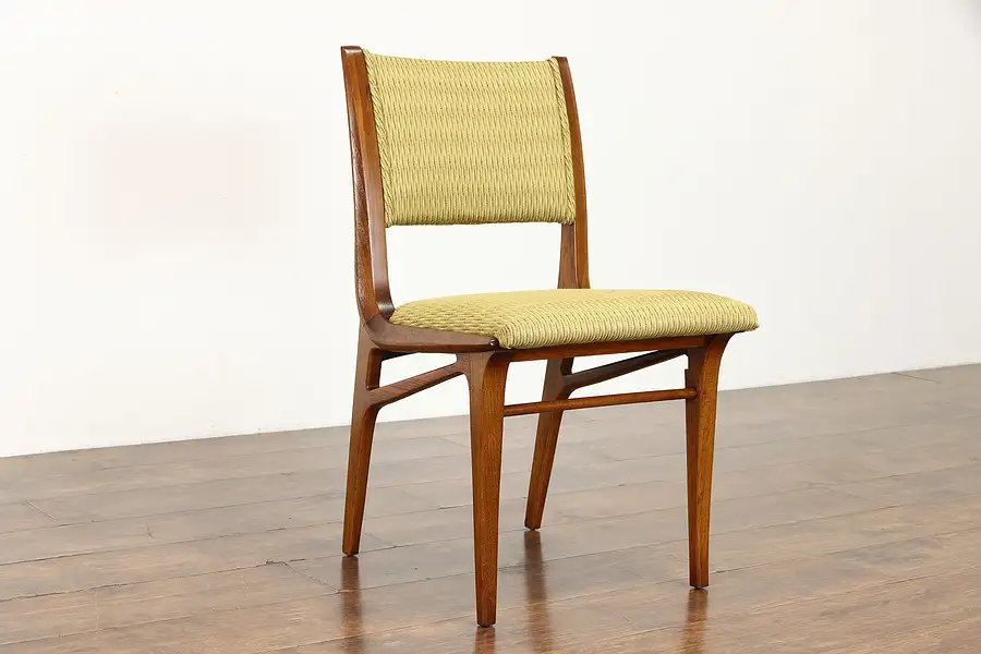 Main image of Midcentury Modern Vintage Teak Desk or Side Chair, New Upholstery Drexel