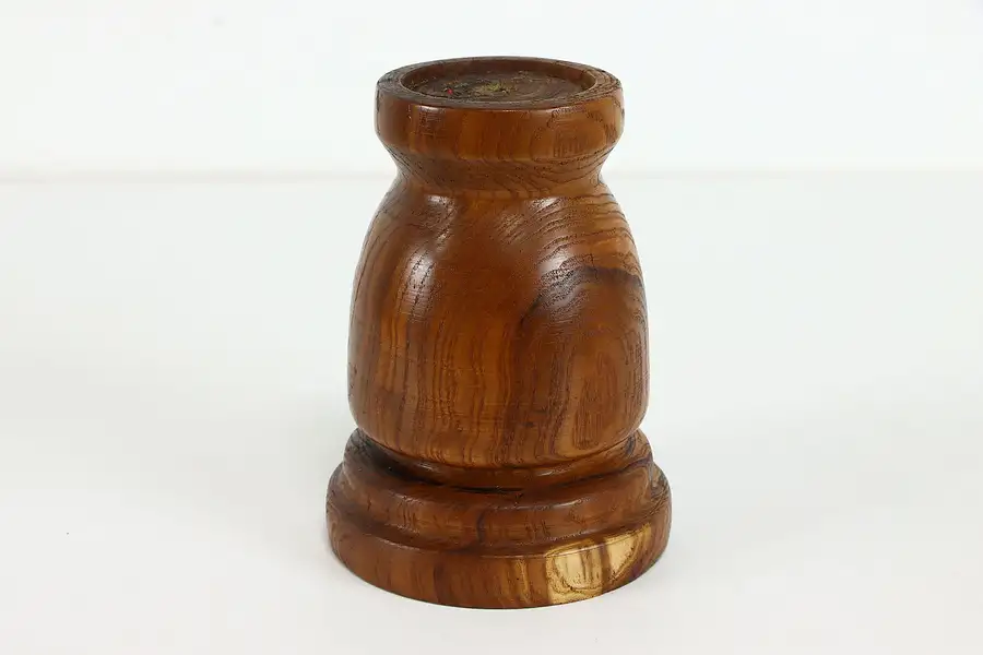 Main image of Chestnut Farmhouse Vintage Candle Holder, Signed EB Johnson, Cambridge KA