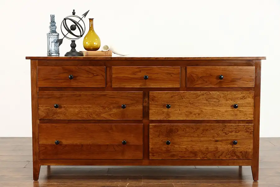 Main image of Farmhouse Solid Cherry Vintage Chest, Dresser or Console, Yutzy Amish