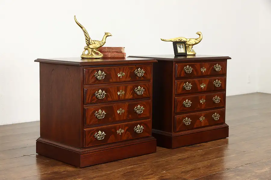 Main image of Pair of Traditional Vintage Mahogany Nightstands or End Tables, Drexel