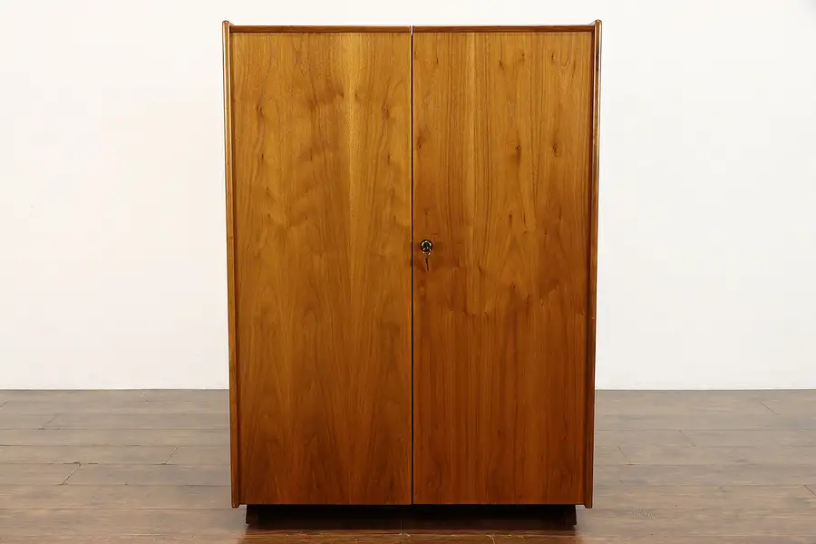 Main image of Midcentury Modern 1960 Vintage Scandinavian Teak Office Cabinet Desk