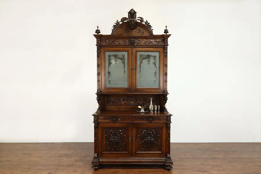 Main image of Italian Renaissance Antique Royal Court Hand Carved Cupboard or Cabinet